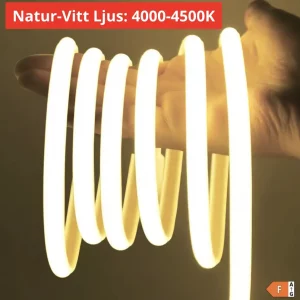 Klippbar LED-Ljusremsa: Anpassa Fritt! - Natur-Vitt Ljus 4000-4500K, 15 Meter Rulle